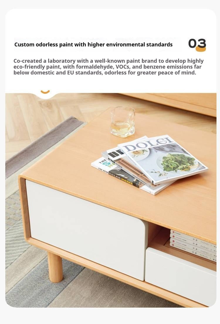 Beech Solid Wood Warm Coffee Table