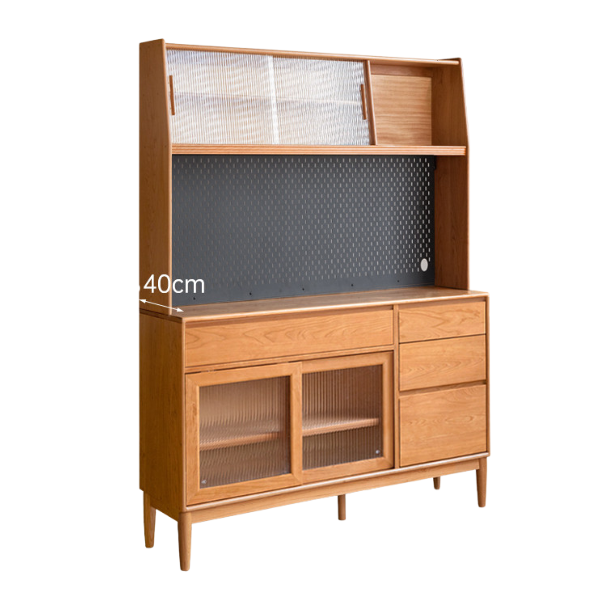 Cherry Solid Wood Medieval Style Dining Sideboard