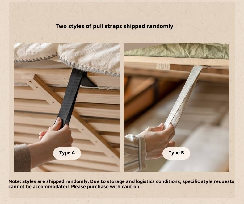 Rubberwood Solid Wood Upholstered Storage Box Bed, French Retro Style