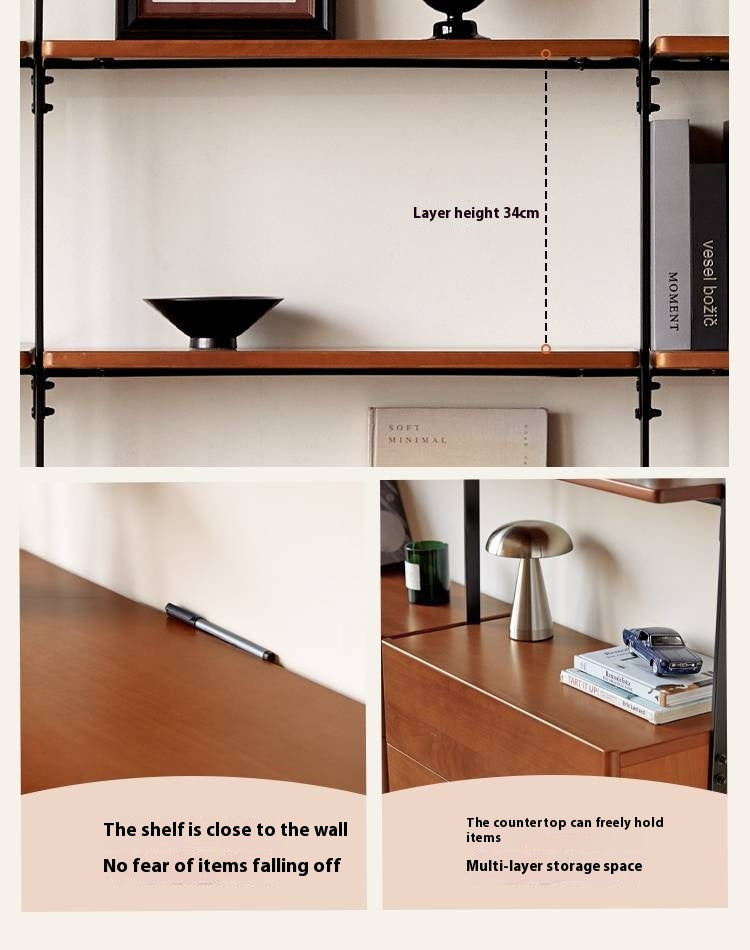 Poplar Solid Wood Bauhaus Bookshelf