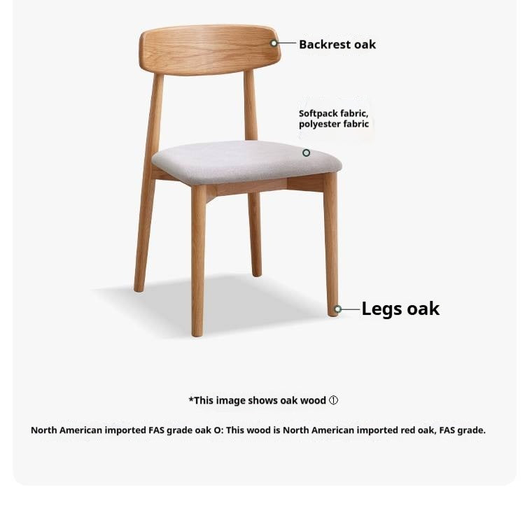 Set 4 pcs Black Walnut, White Ash, Ash, Oak, Cherry, Beech, Solid Rubberwood Dining Chair