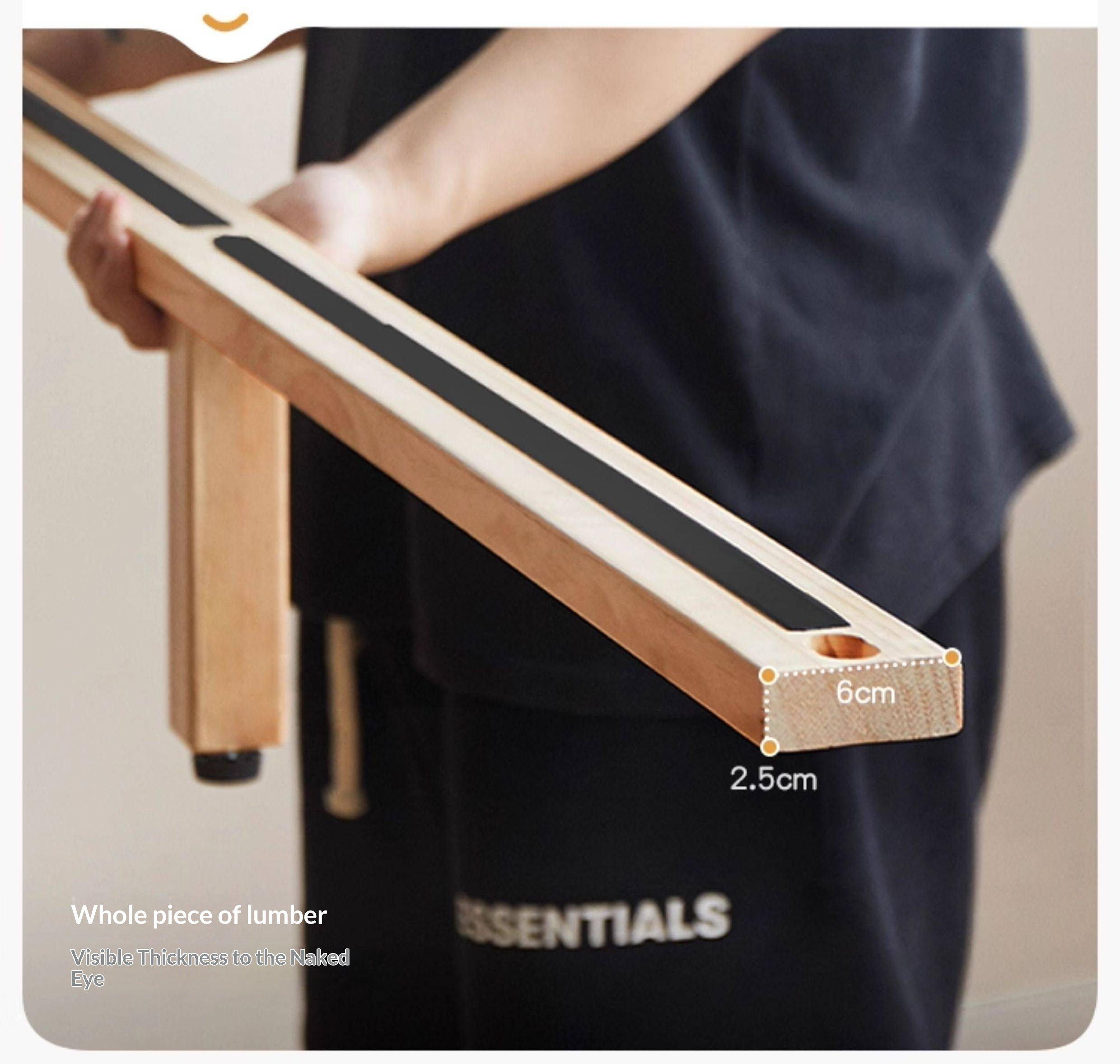 Beech Solid Wood Upholstered King Bed — Soft Headboard with Fabric Upholstery