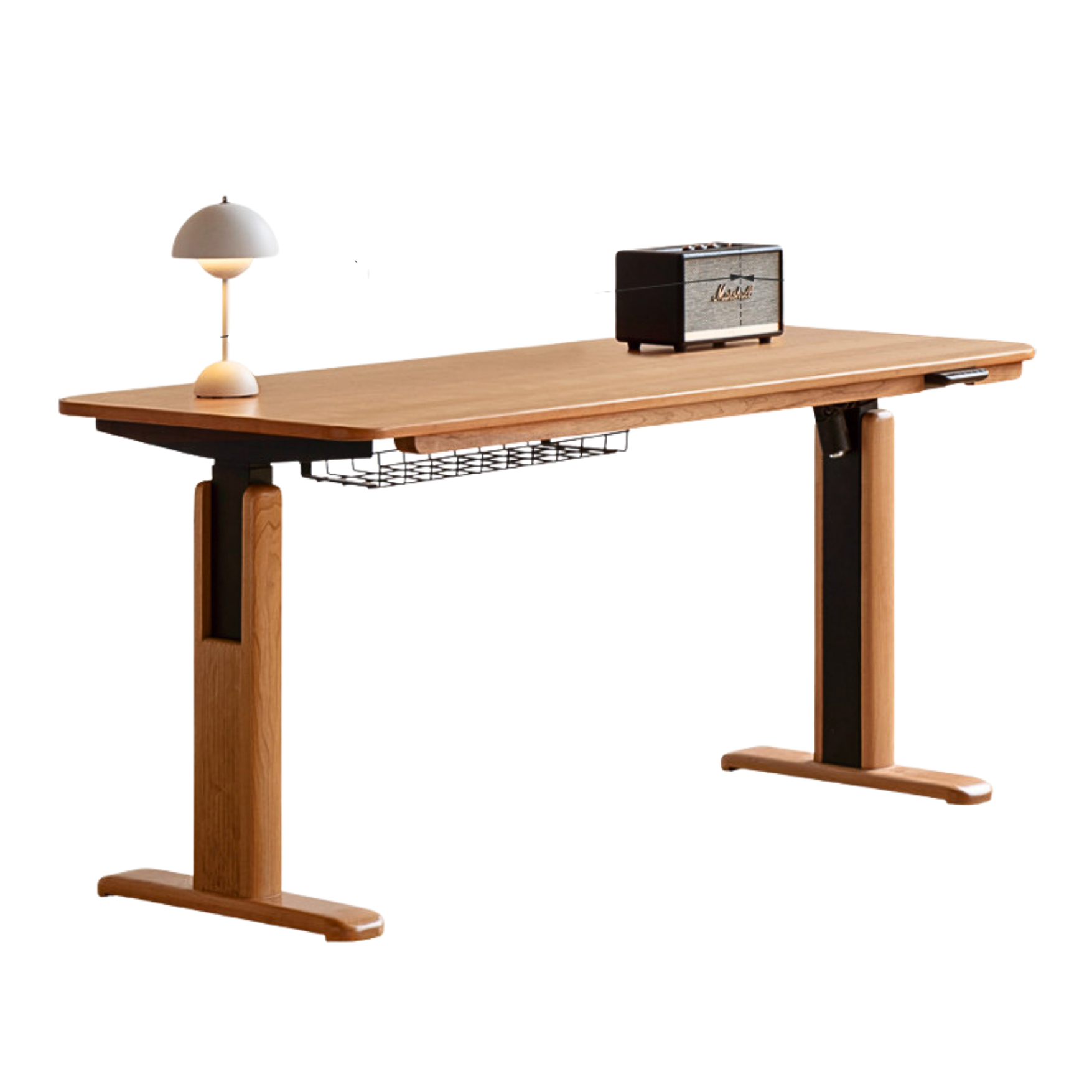Cherry, Ash Solid Wood Electric Elevating Desk