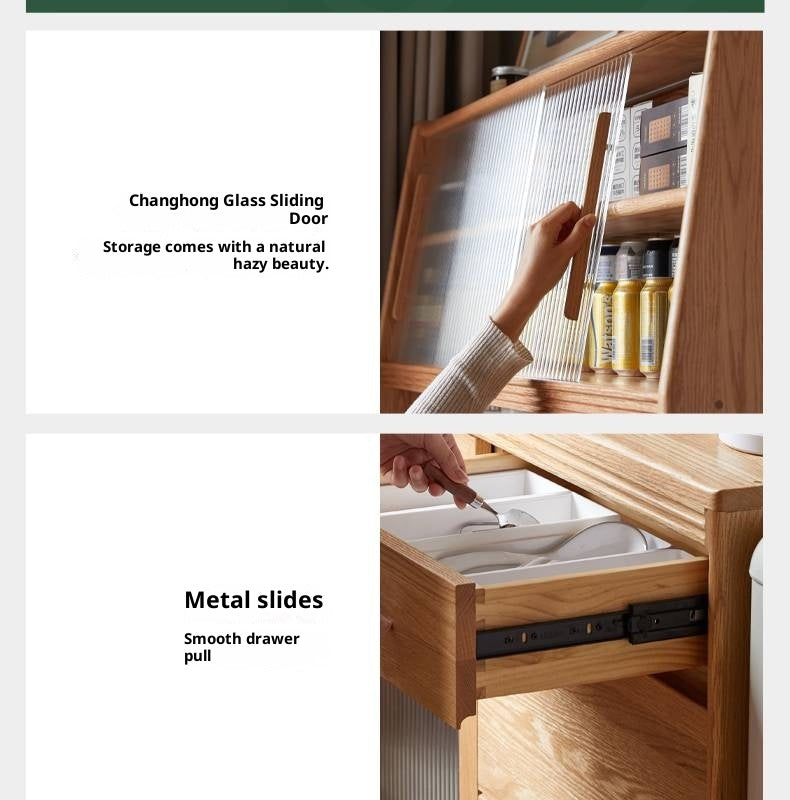 Oak Solid Wood Modern Sideboard