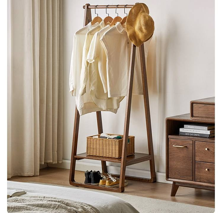 Solid Rubberwood Nordic Minimalist Standing Hanger