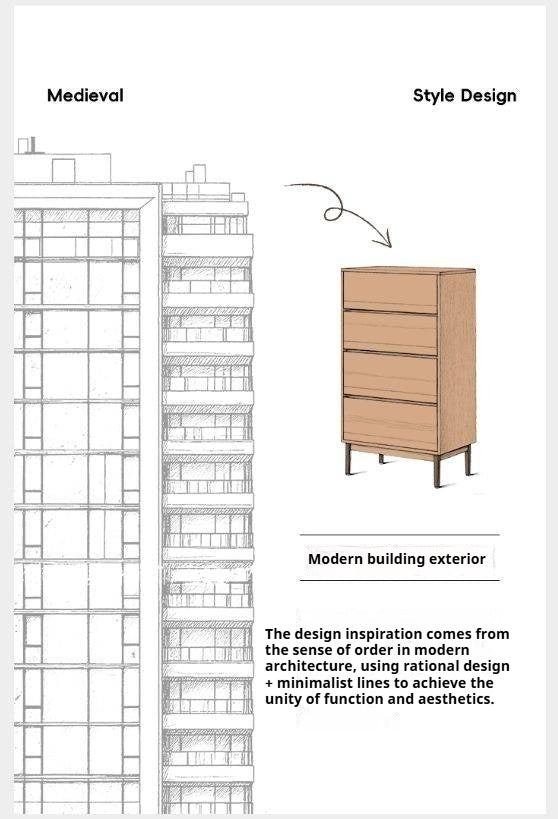 Oak Solid Wood Chest of Drawers