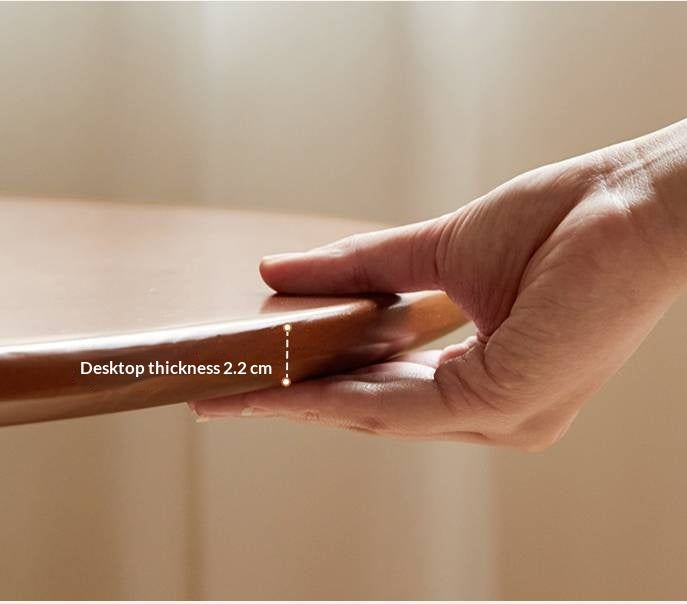 Poplar Solid Wood Vintage Round Bauhaus Style Dining Table