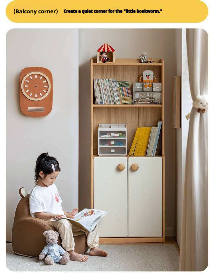 Beech Solid Wood Children's Bookcase.
