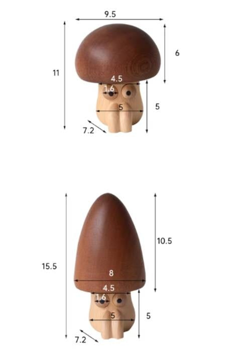 Beech Solid Wood Magic Mushroom Music Box