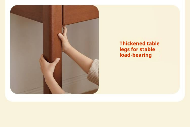 Poplar Solid Wood Children's Study Table Bookshelf Integrated.