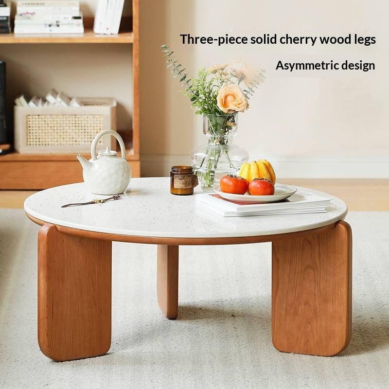 Cherry Solid Wood Slab Coffee Table