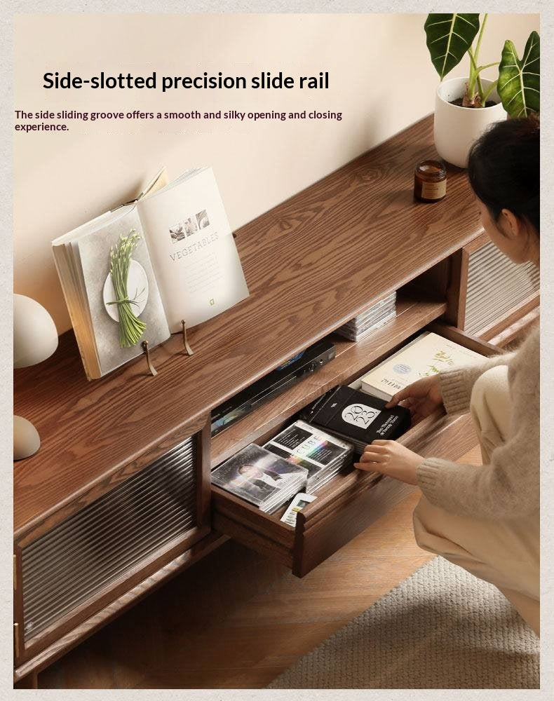 Ash Solid Wood Modern Minimalist TV Stand