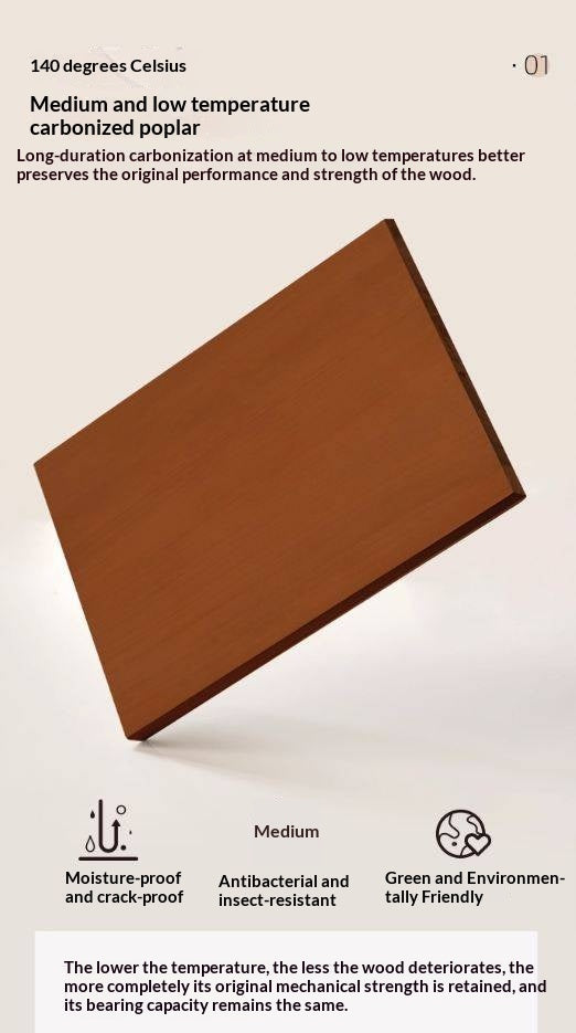 Poplar Solid Wood Vintage Round Bauhaus Style Dining Table