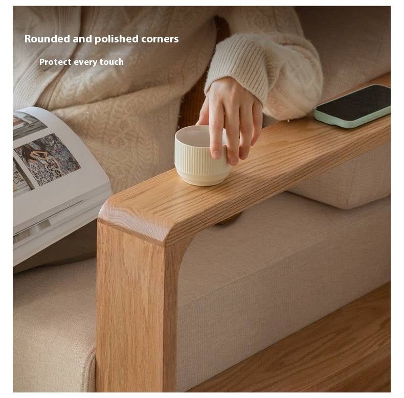 Oak, Poplar, Rubberwood, Beech Solid Wood Modern Fabric Sofa.
