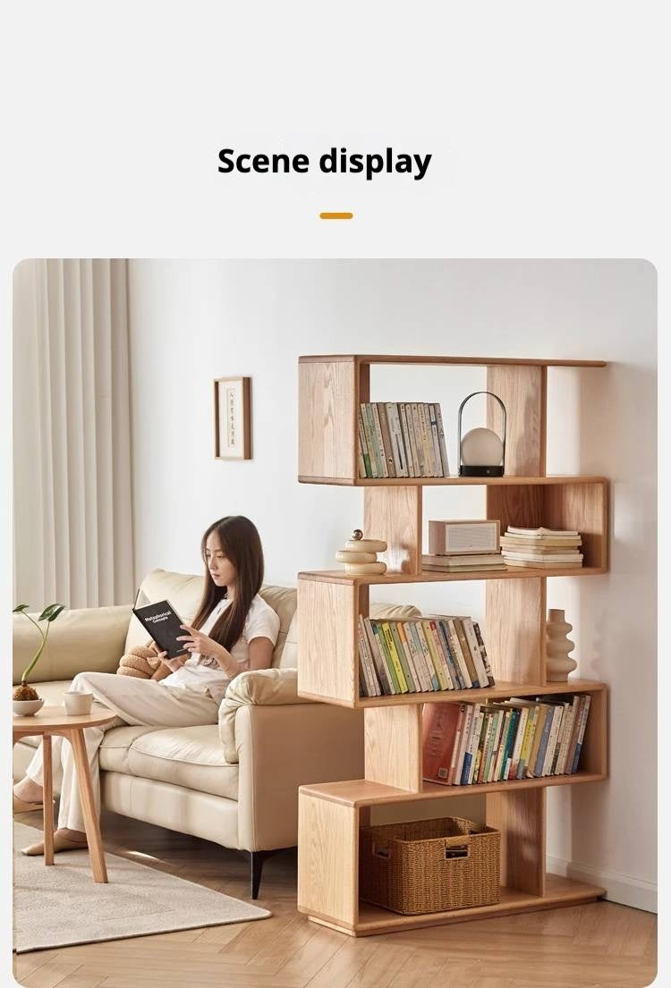 Oak Solid Wood Japanese Style Bookcase