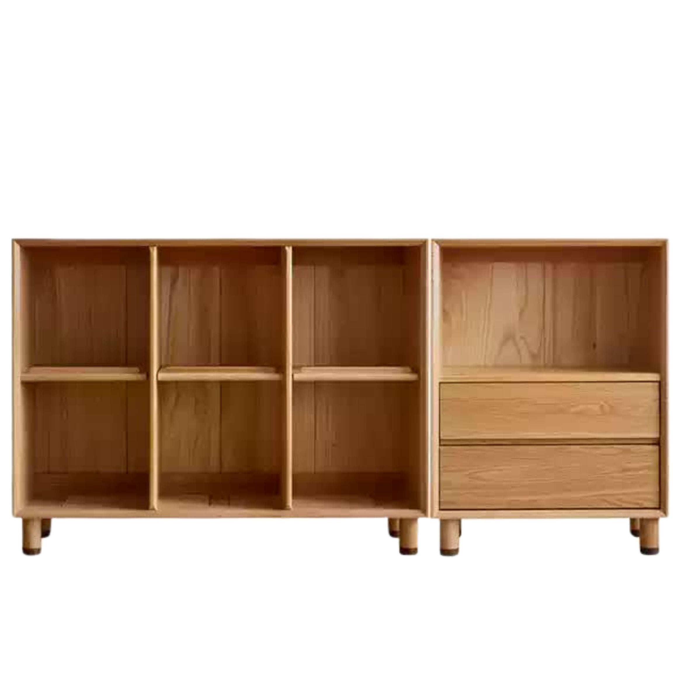 Oak Solid Wood Modern Creative Bookcase