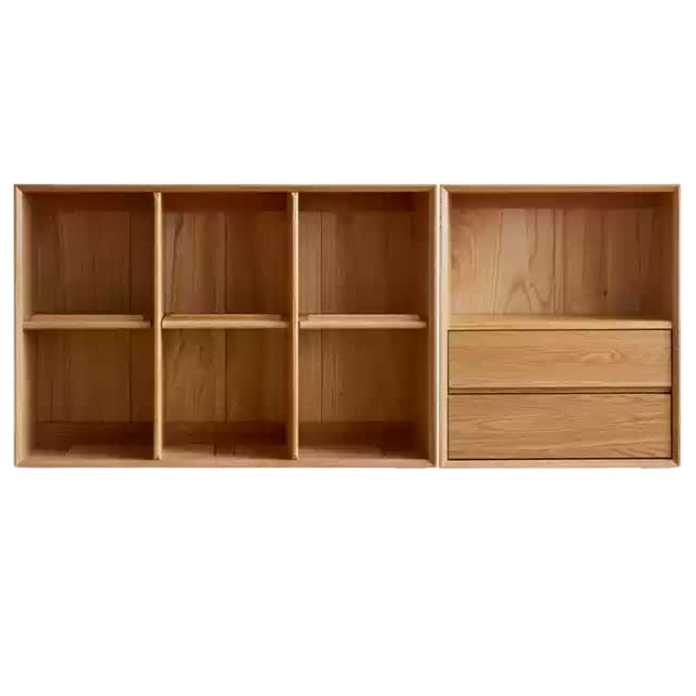 Oak Solid Wood Modern Creative Bookcase