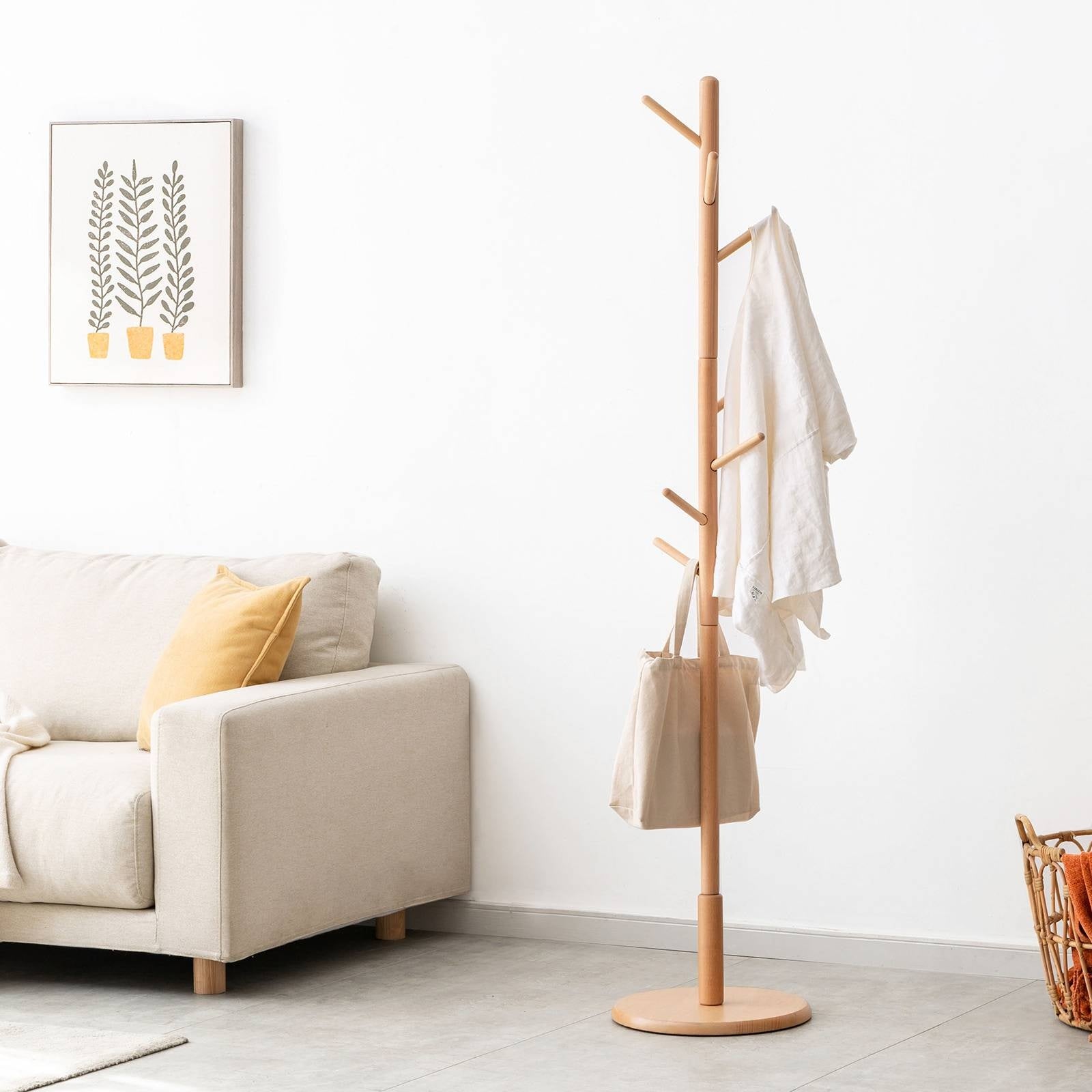 Beech Solid Wood Modern Minimalist Standing Hanger