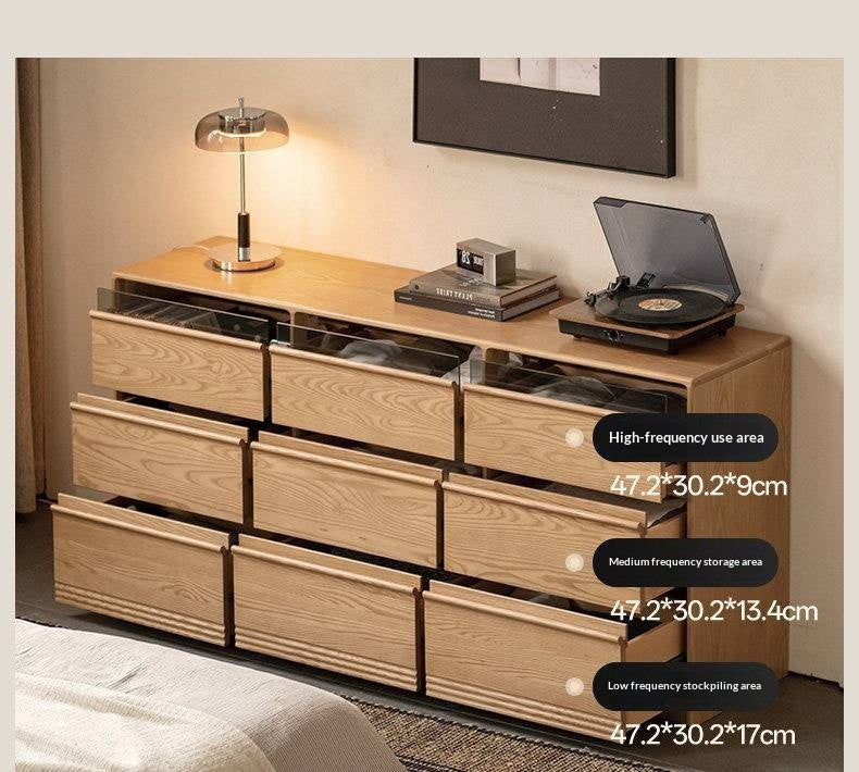 Ash Solid Wood Modern Chest of Drawers