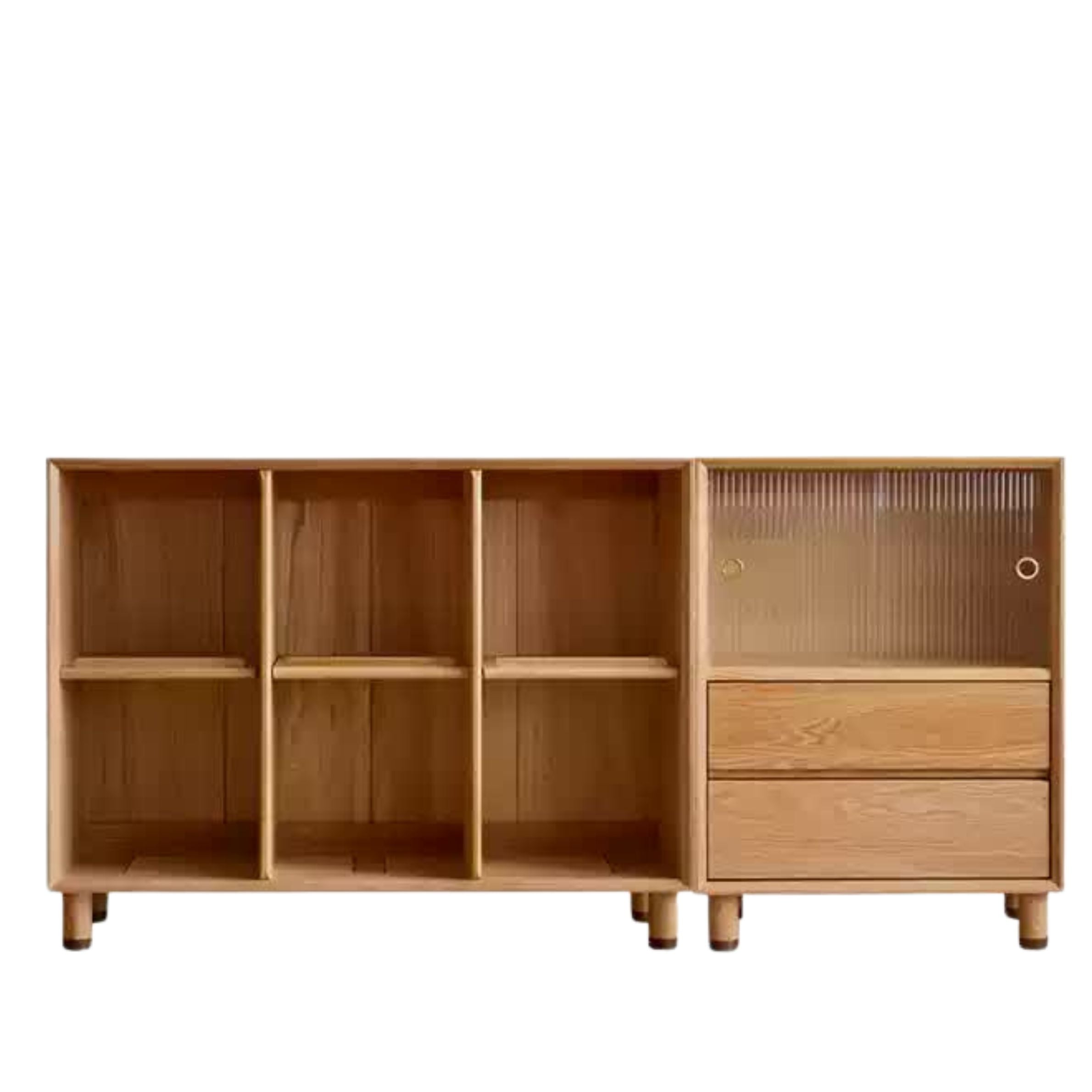Oak Solid Wood Modern Creative Bookcase