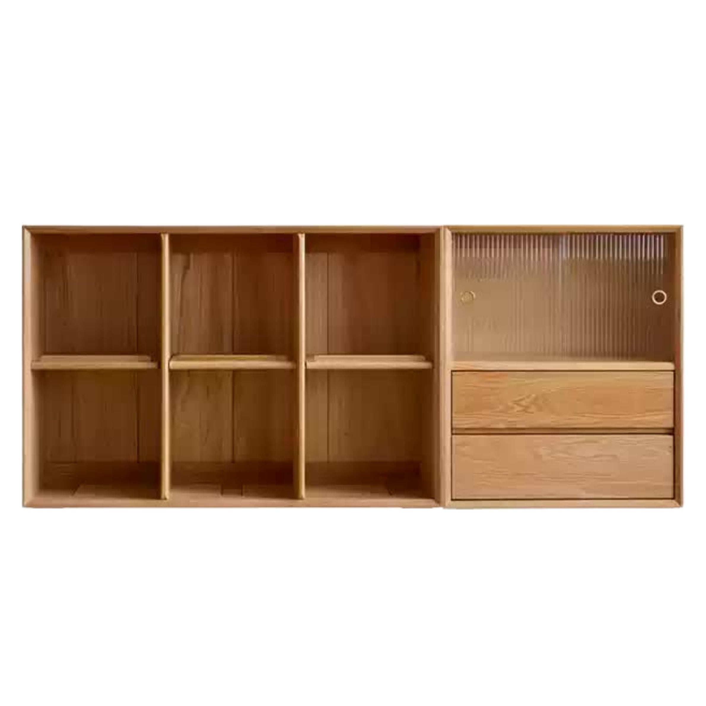Oak Solid Wood Modern Creative Bookcase