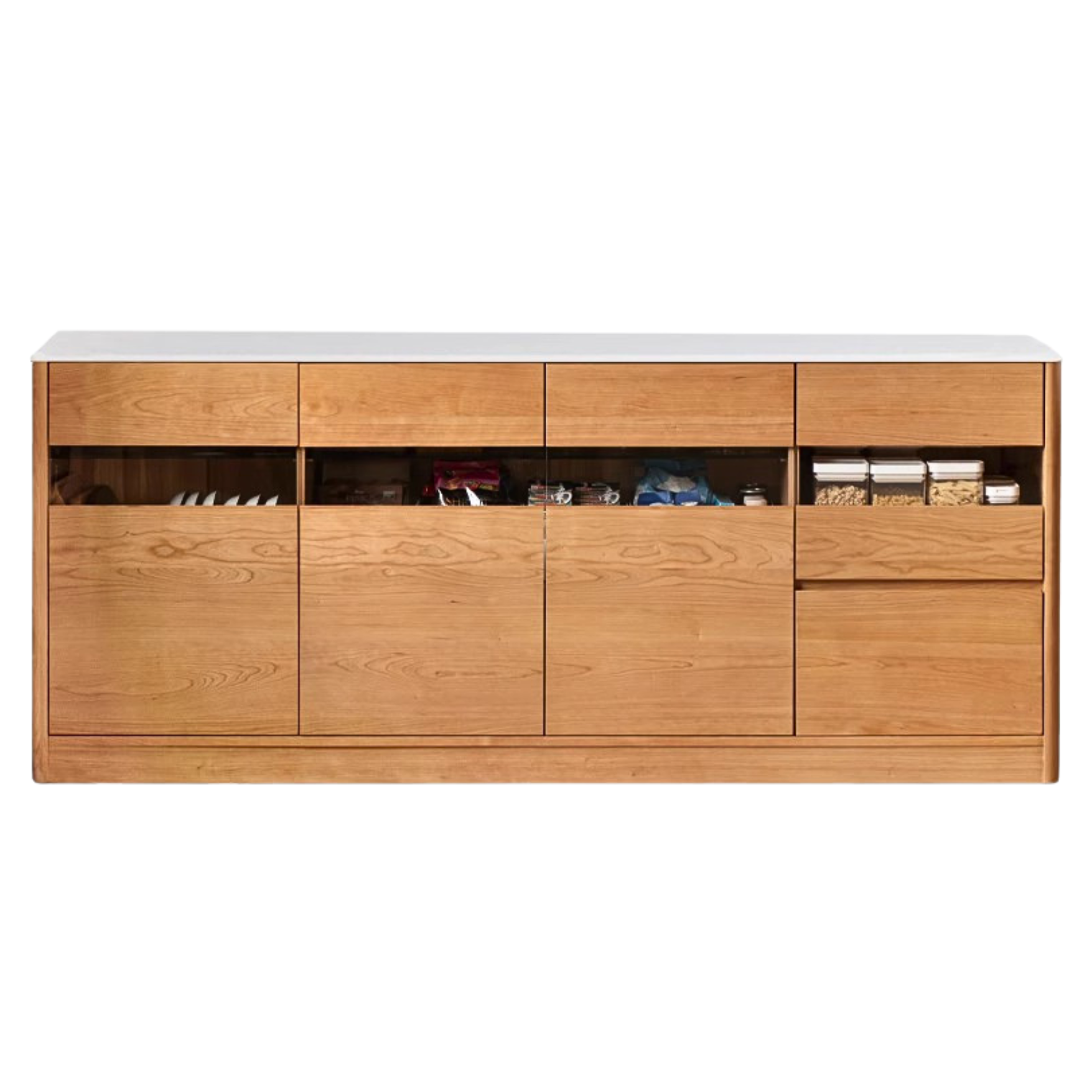 Cherry Solid Wood Large Capacity Storage Sideboard