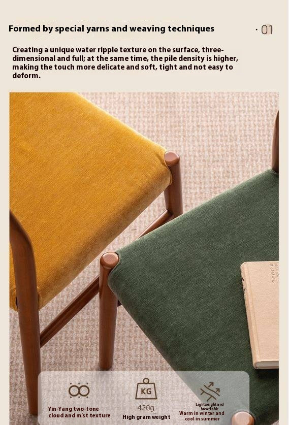 Set 4 pcs Beech Solid Wood Retro Style Dining Chair