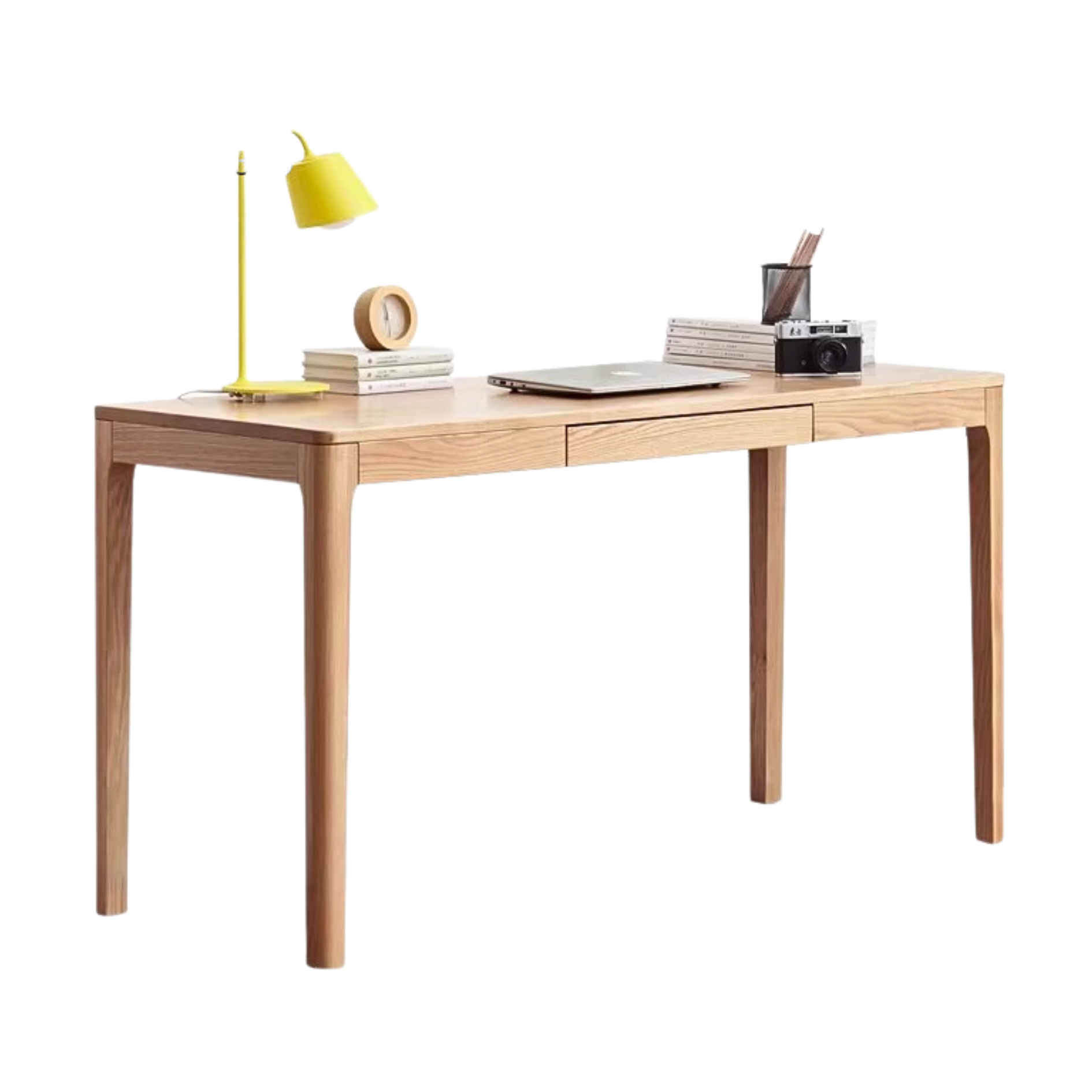 Oak, Beech Solid Wood Shelves Office Desk