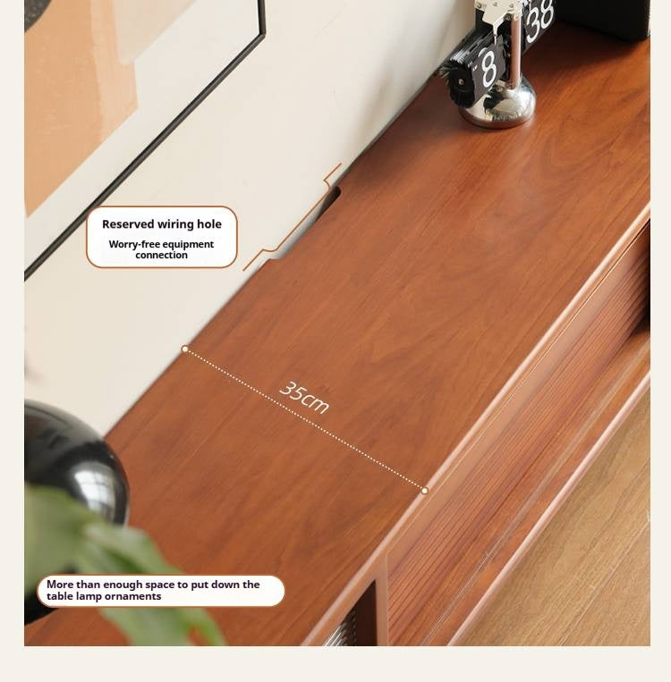 Poplar Solid Wood Bauhaus Style TV Cabinet
