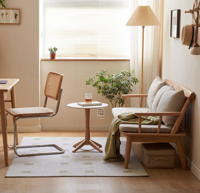 Oak Solid Wood Windsor Sofa Winter/Summer Dual Use.