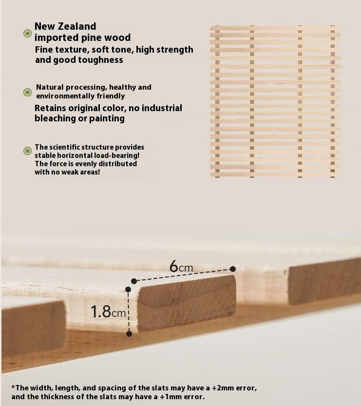 Oak Solid Wood Rattan Bed