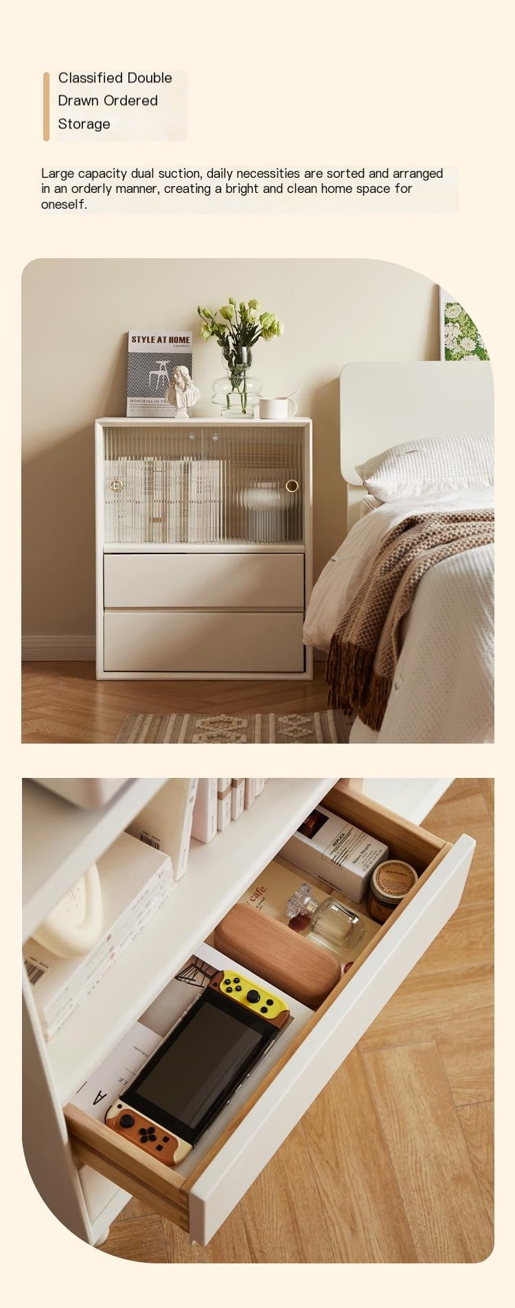 Rubber Solid Wood Modern Bookcase.