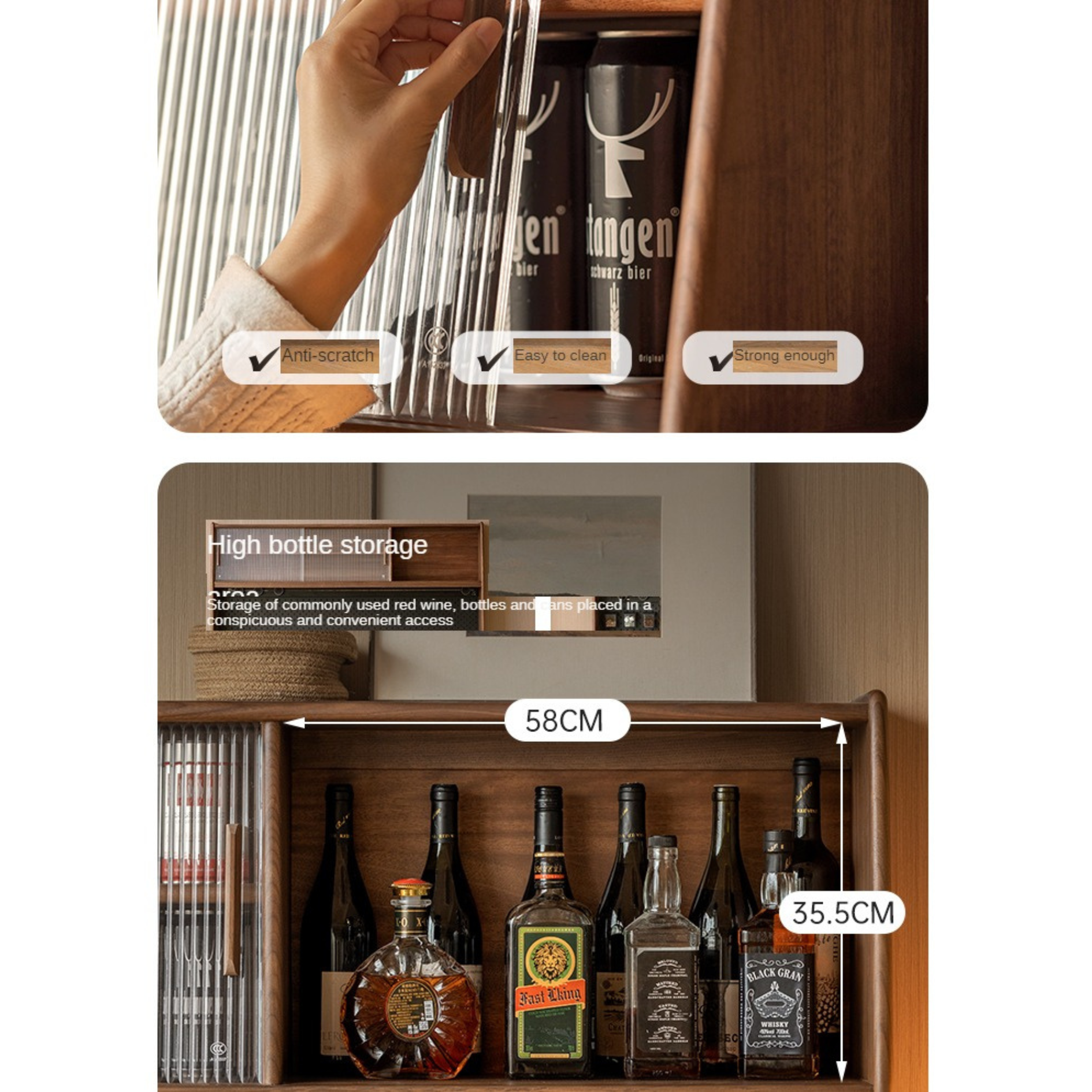 Black Walnut Solid Wood Simple Modern Sideboard