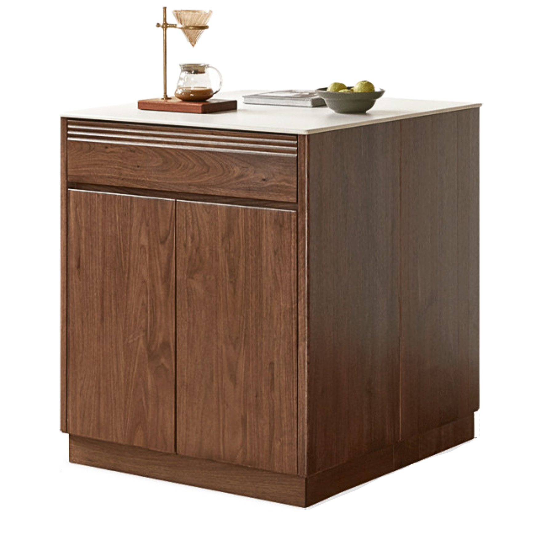 Black Walnut, Oak Solid Wood Island Light Luxury Sideboard