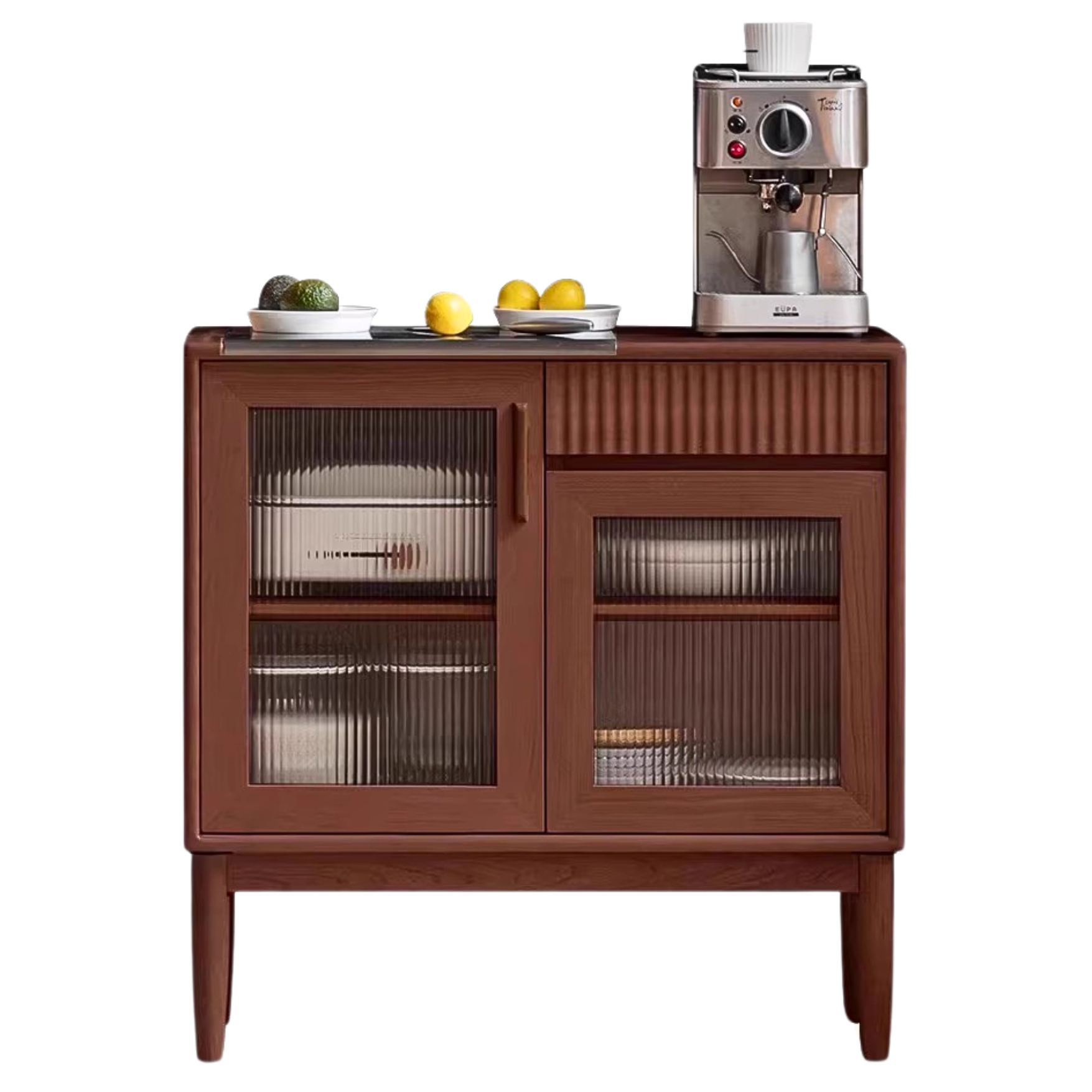 Cherry, Oak, Black Walnut Solid Wood Retro Dining Sideboard