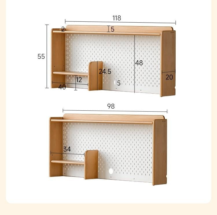 Beech Solid Wood Children's Study Desk with Electric Lift