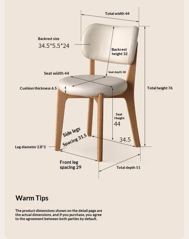 Oak Solid Wood Modern Velvet Soft Makeup Stool