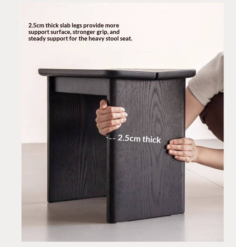 Ash Solid Wood Wabi-Sabi Style Square Chairs