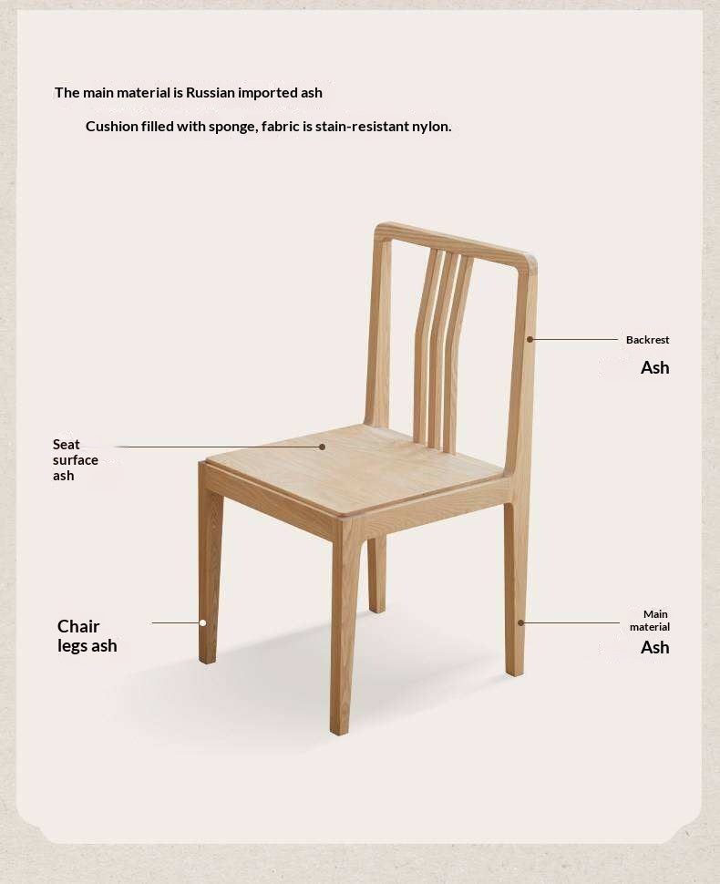 Set 4pcs Black Walnut, Ash Solid Wood Dining Chair