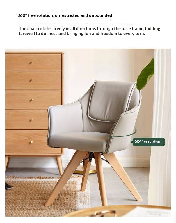 Beech Solid Wood Soft Chair Rotate 360
