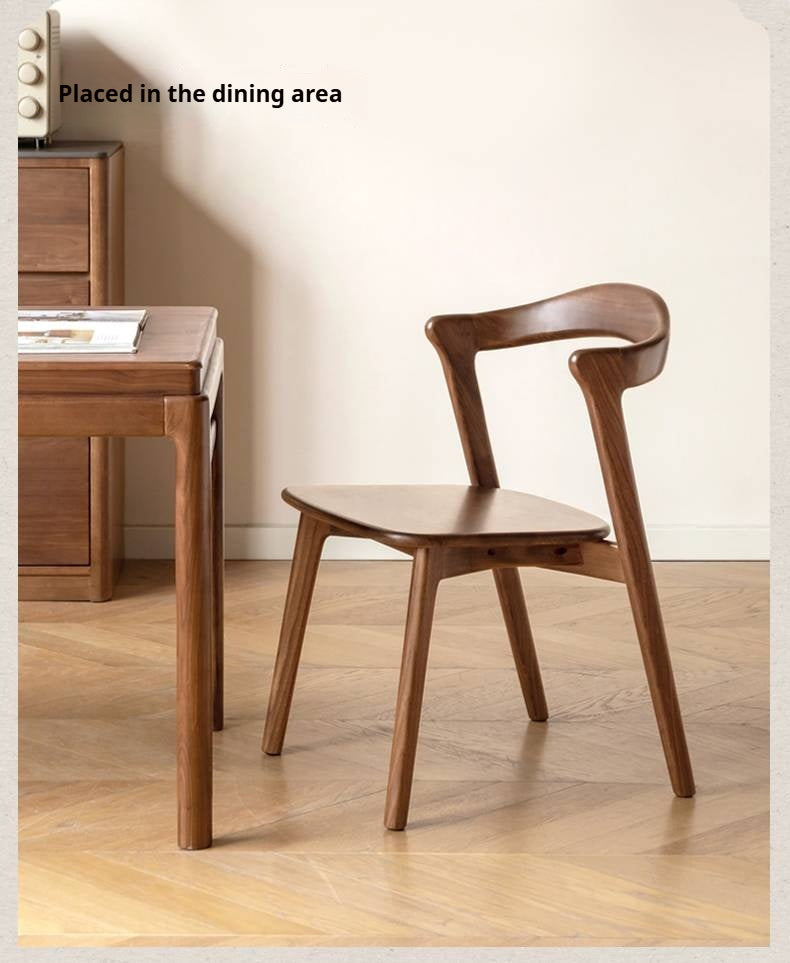 Black Walnut, Ash Solid Wood Dining Chair