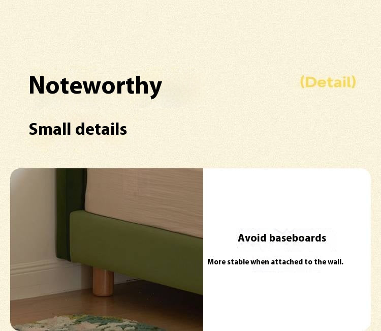 Fabric Children's Bed High Head Soft Bed