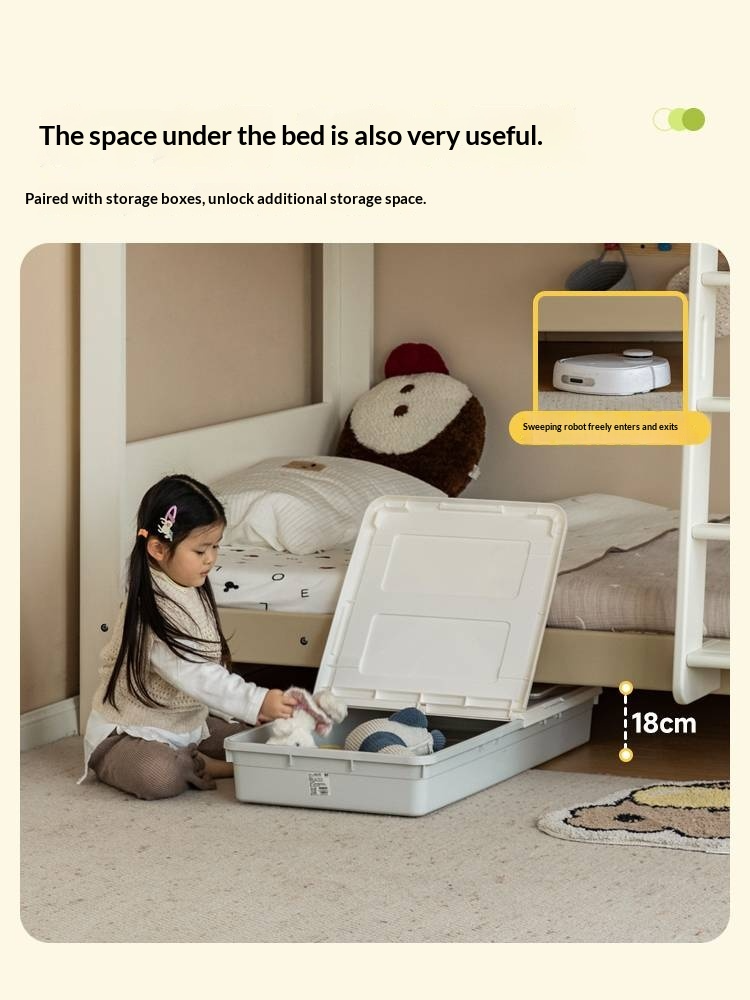 Rubberwood Solid Wood Children's Adult Bunk Bed