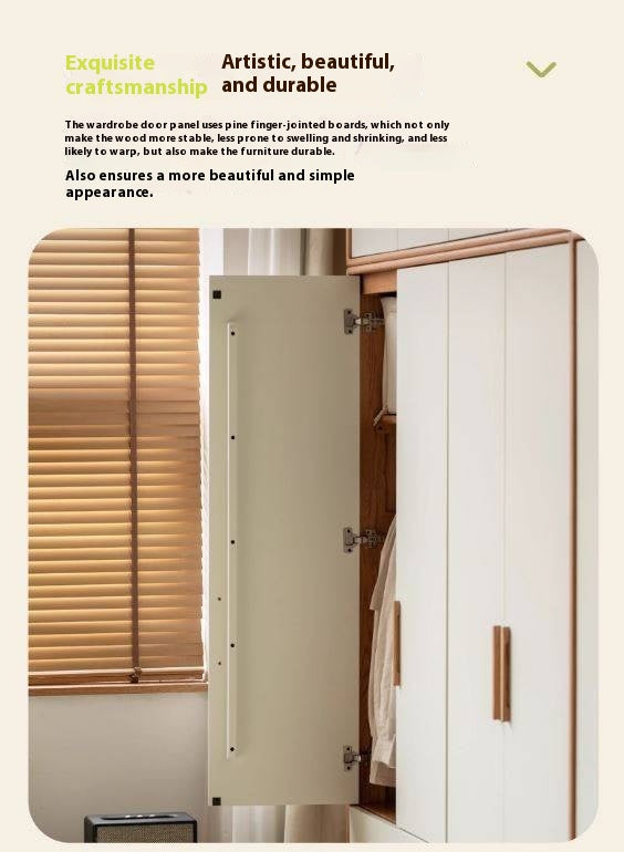 Oak Solid Wood Modern Wardrobe.