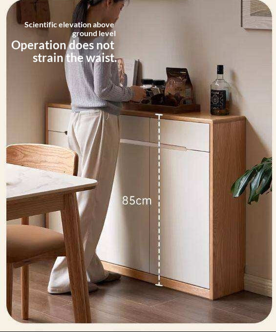 Oak Solid Wood Ultra-thin Sideboard