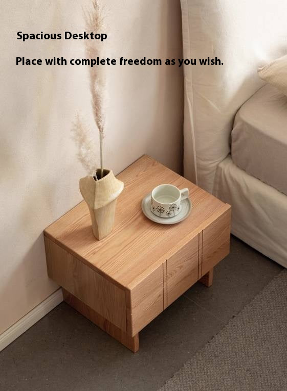Oak, Black Walnut Solid Wood Wabi Sabi Nightstand