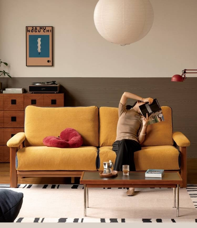 Beech Solid Wood Antique Style Sofa 4 color.