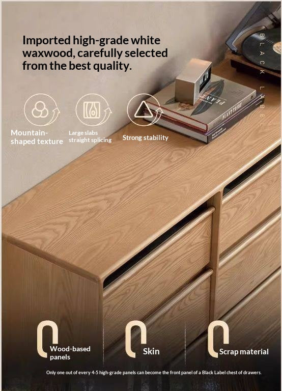 Ash Solid Wood Modern Chest of Drawers