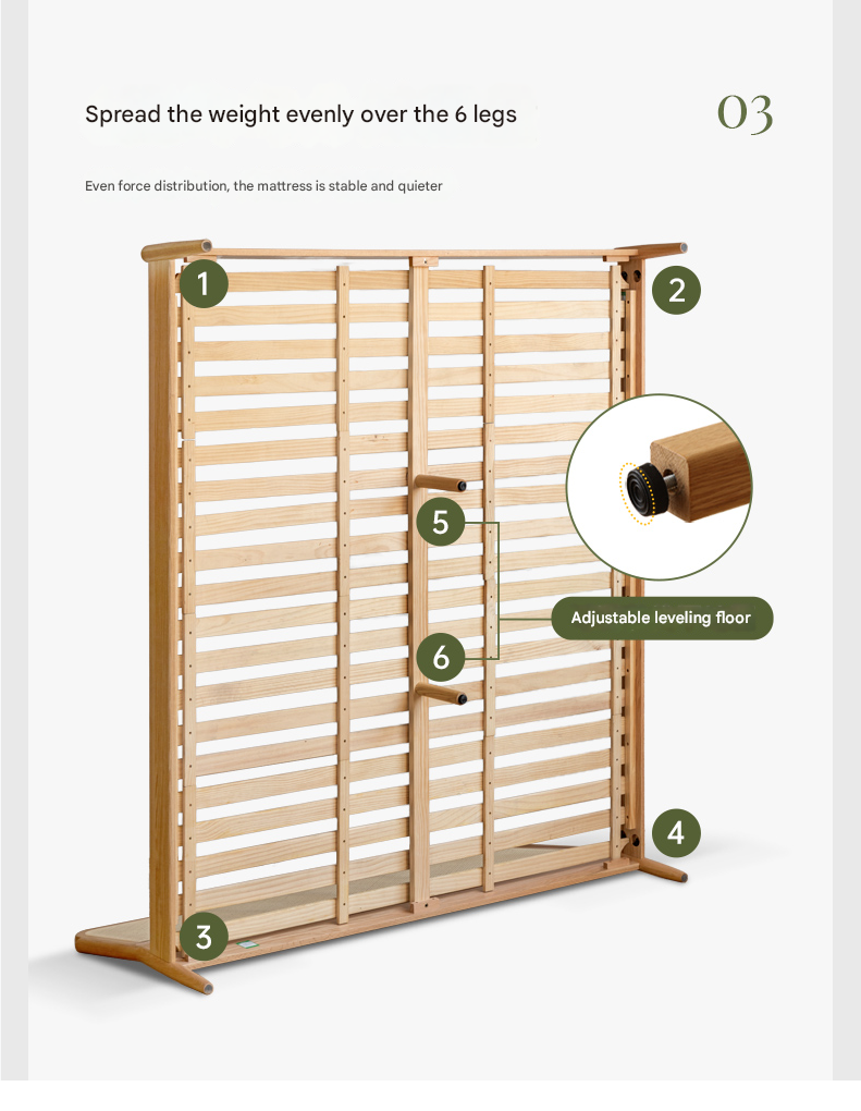Oak Solid Wood Rattan bed