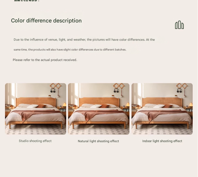 Cherry Solid Wood Bed